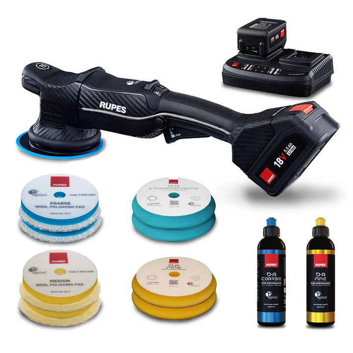 Rupes HLR15 15mm Kit | Dual Action Cordless Polisher - Ultra Fine Car Care