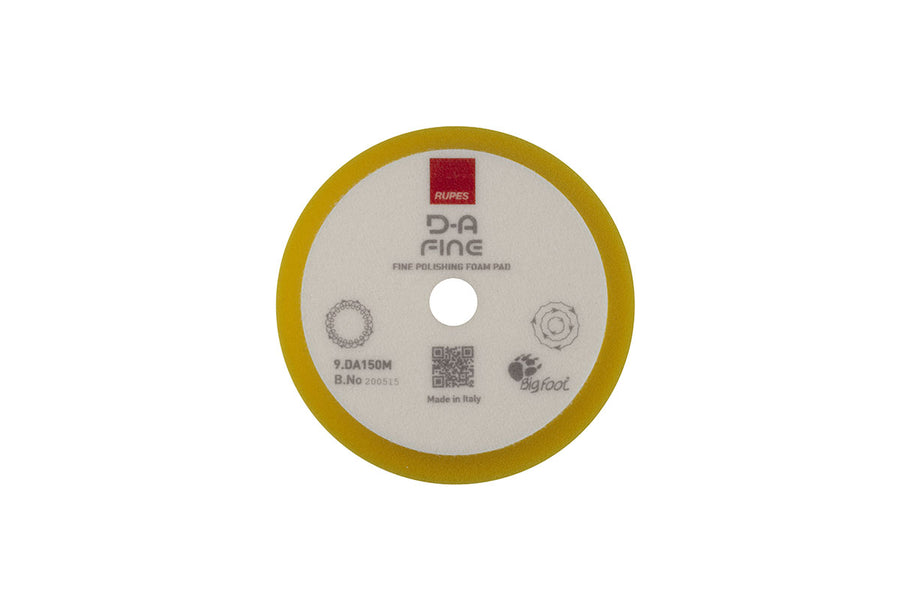 Rupes 9.DA150M 130/150mm Yellow Fine Foam Polishing Pad (3 and 5 inch) - Ultra Fine Car Care