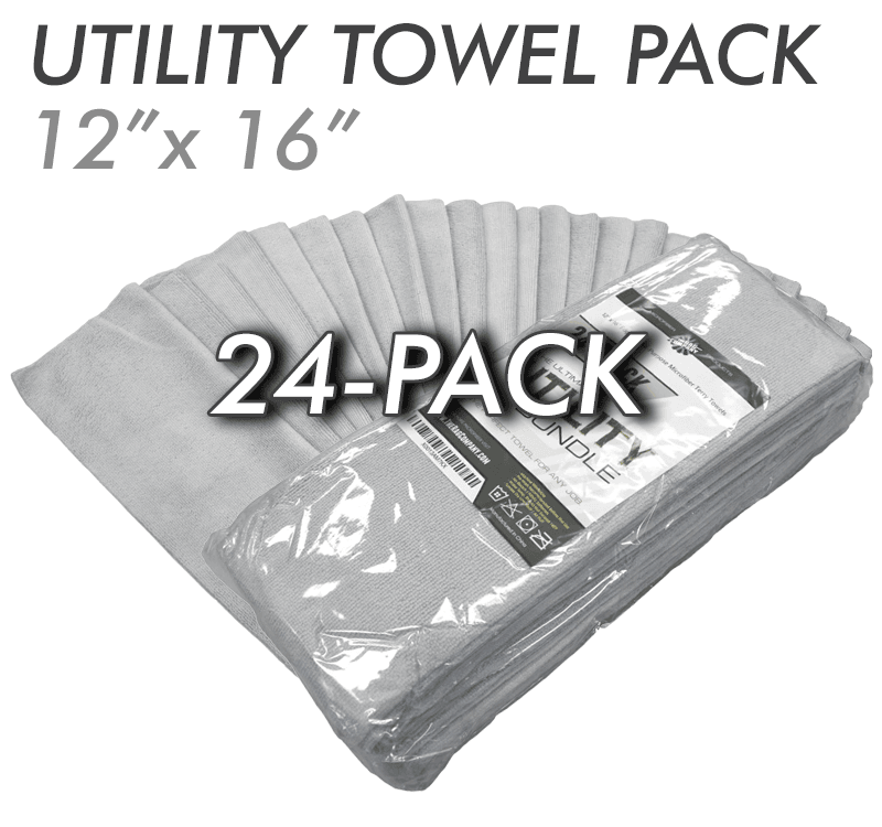 The Rag Company – Light Grey Edgeless All-Purpose Utility Towel 24-Pack - Ultra Fine Car Care